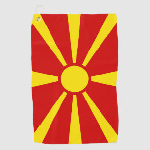 Serviette De Golf Drapeau de Macédoine du Nord