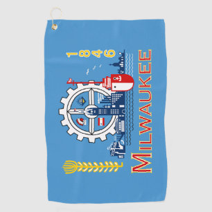 Serviette De Golf Drapeau de Milwaukee, Wisconsin