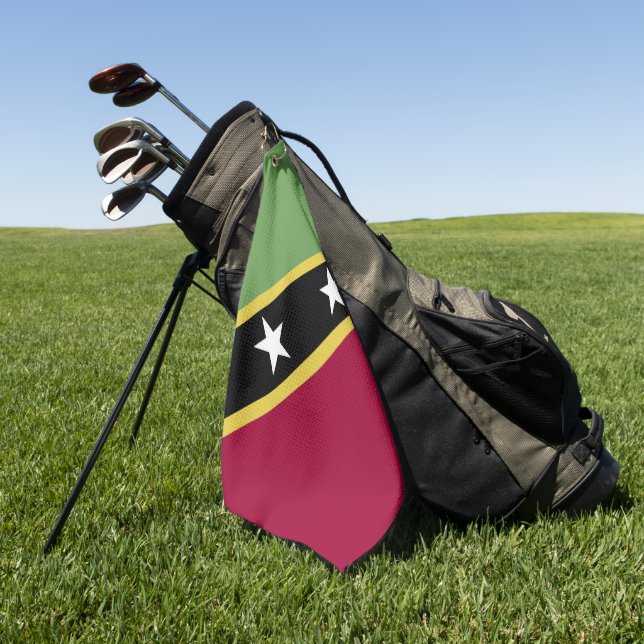 Serviette De Golf Drapeau de Saint-Kitts-et-Nevis (Vert)
