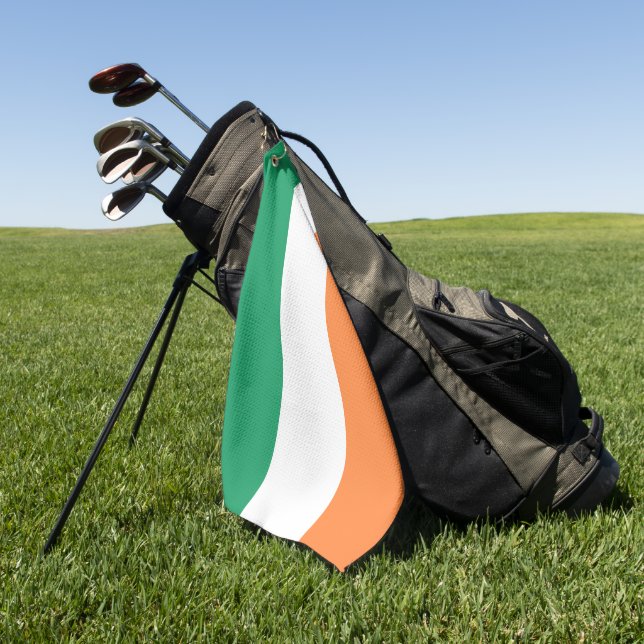 Serviette De Golf Drapeau de tricolore irlandais patriotique (Vert)