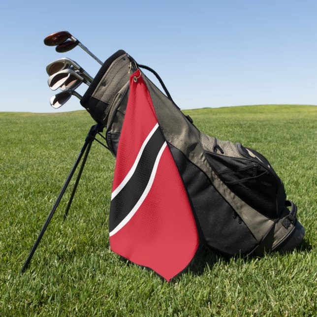 Serviette De Golf Drapeau de Trinité-et-Tobago (Vert)