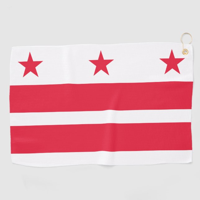 Serviette De Golf Drapeau de Washington DC (Horizontal)
