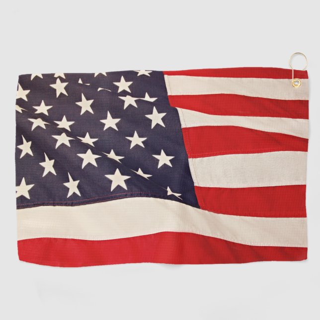 Serviette De Golf Drapeau des USA (Horizontal)