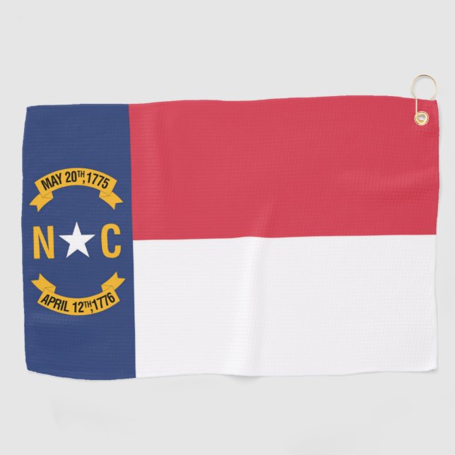 Serviette De Golf Drapeau d'État de Caroline du Nord, États-Unis (Horizontal)