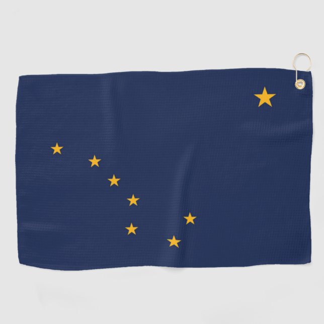 Serviette De Golf Drapeau d'État de l'Alaska, États-Unis (Horizontal)