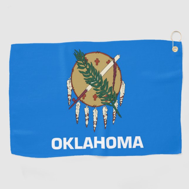 Serviette De Golf Drapeau d'État de l'Oklahoma, États-Unis (Horizontal)