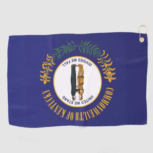 Serviette De Golf Drapeau d'État du Kentucky, États-Unis (Horizontal)