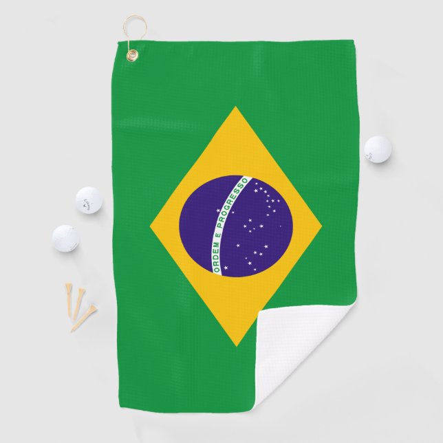Serviette De Golf Drapeau du Brésil (En situation)