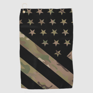 Serviette De Golf Drapeau du camouflage I de région boisée