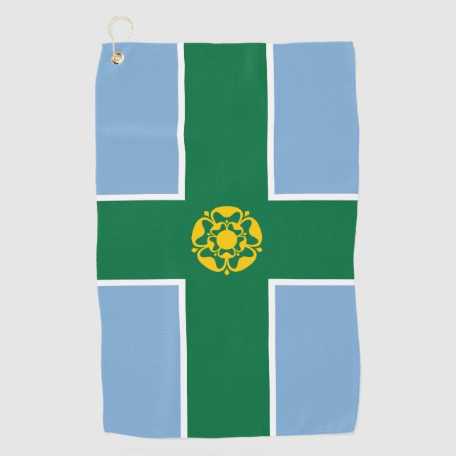 Serviette De Golf Drapeau du Derbyshire  (Devant)