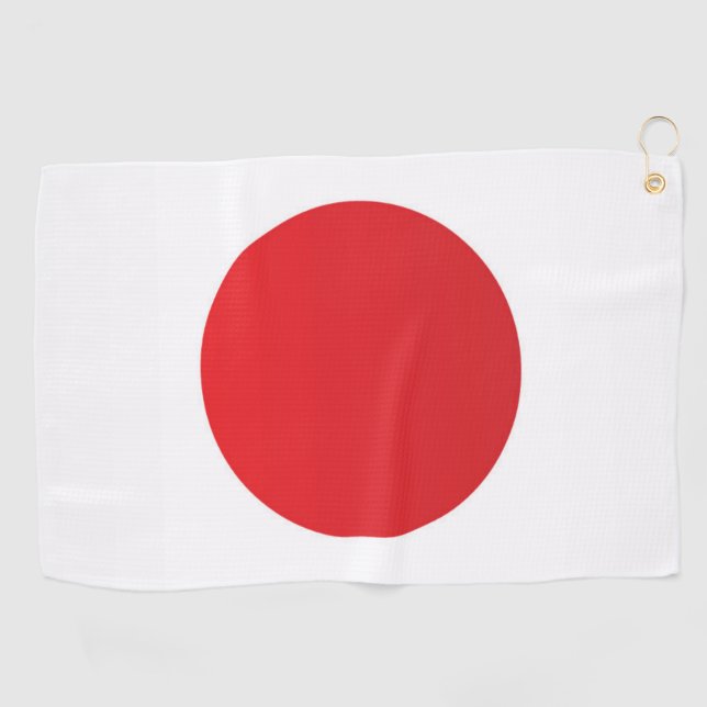 Serviette De Golf Drapeau du Japon (Horizontal)