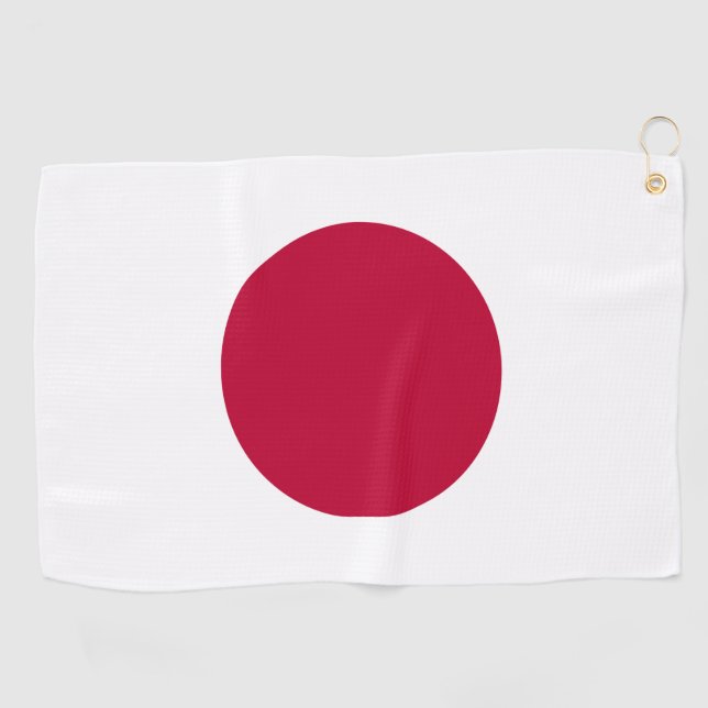 Serviette De Golf Drapeau du Japon : Hinomaru, Nisshōki, Red Rising  (Horizontal)