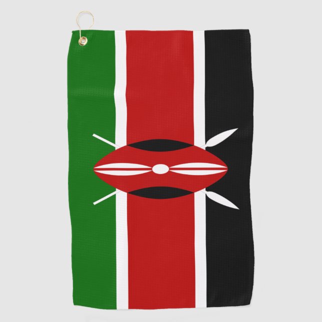 Serviette De Golf Drapeau du Kenya  (Devant)