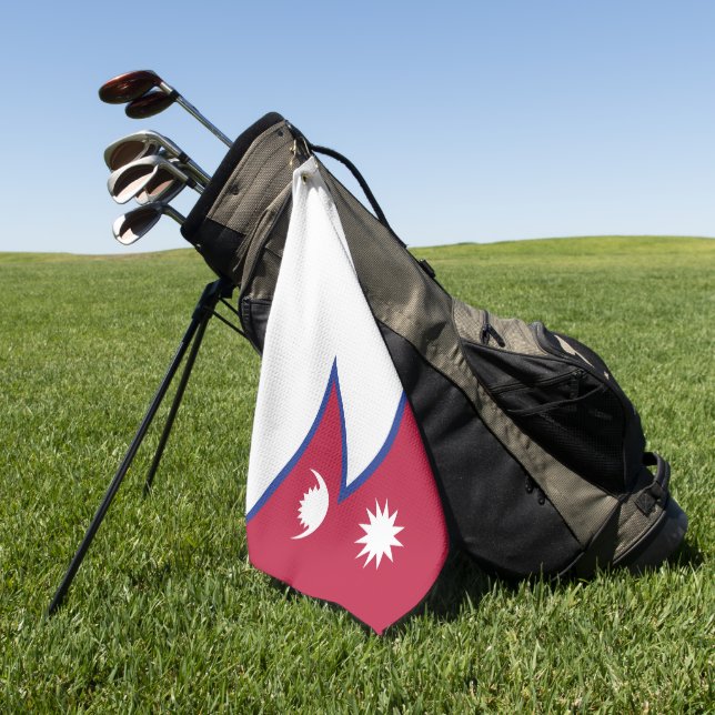 Serviette De Golf Drapeau du Népal (Vert)
