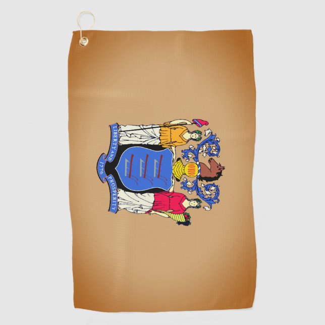 Serviette De Golf Drapeau du New Jersey Golf Towel (Devant)