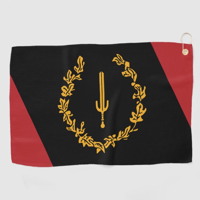 Serviette De Golf Drapeau du patrimoine des Noirs américains (Horizontal)