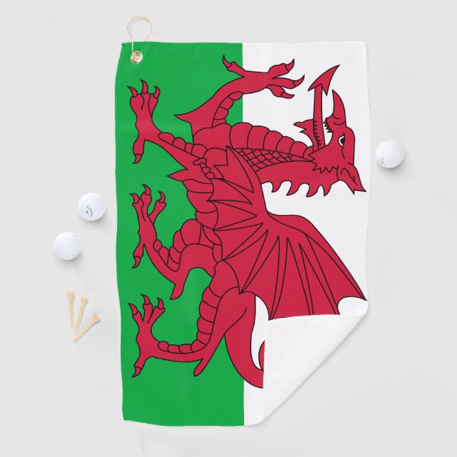 Serviette De Golf Drapeau du Pays de Galles (En situation)