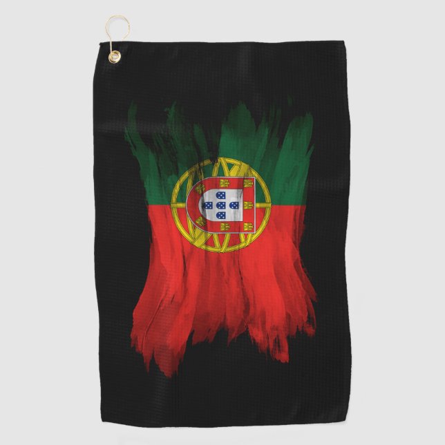 Serviette De Golf Drapeau du Portugal bracelet, drapeau national (Devant)