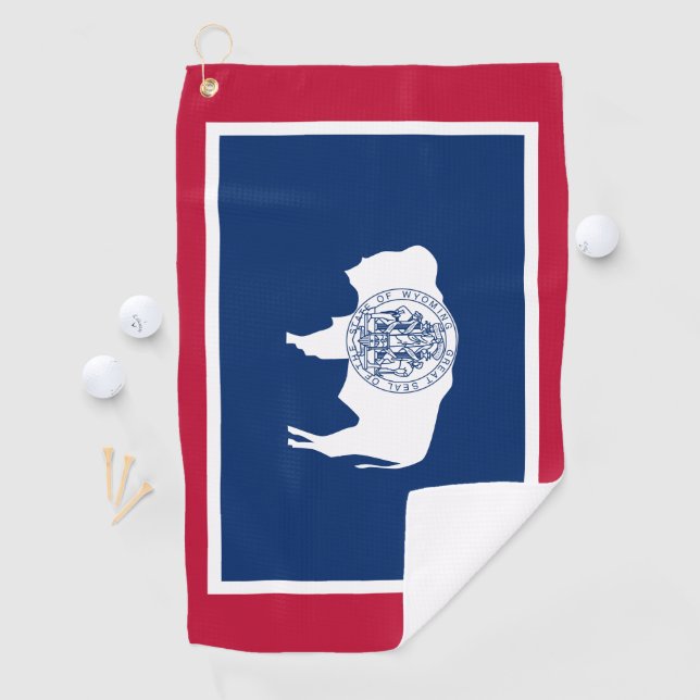 Serviette De Golf Drapeau du Wyoming (En situation)