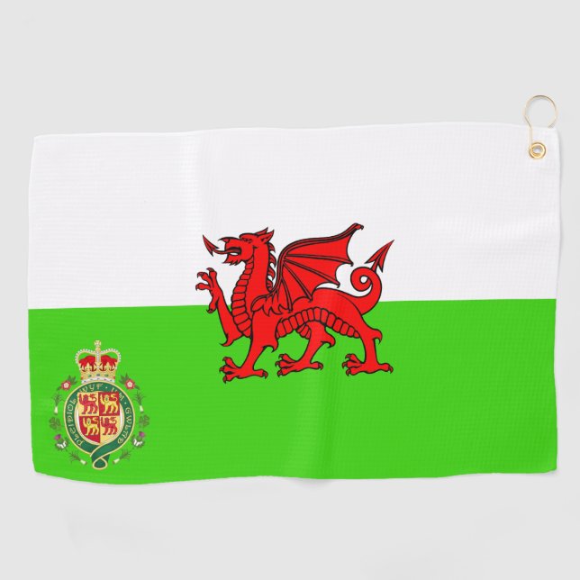 Serviette De Golf Drapeau gallois (Horizontal)
