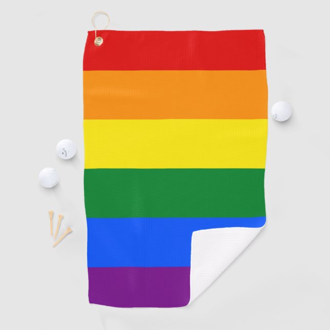 Serviette De Golf Drapeau Gay pride arc-en-ciel LGBT (En situation)