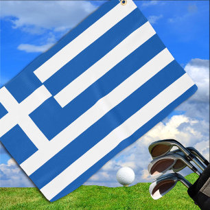 Serviette De Golf Drapeau grec & Voyage Grèce, vacances /fans de spo
