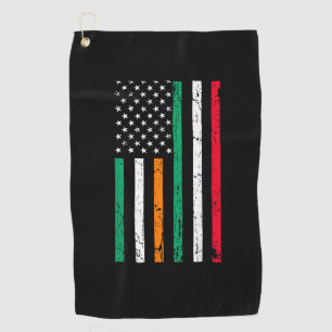 Serviette De Golf Drapeau irlandais italien irlandais Italie ST PATR