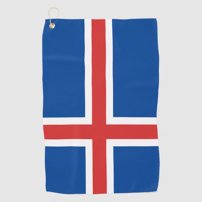 Serviette De Golf Drapeau islandais (Devant)