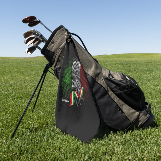 Serviette De Golf Drapeau italien (Vert)