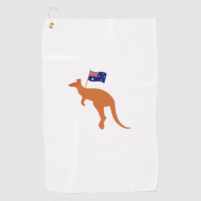 Serviette De Golf drapeau kangourou australien (Devant)