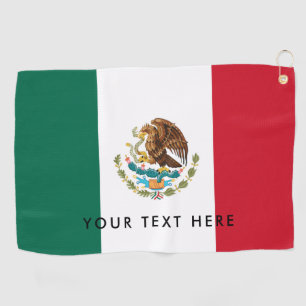 Serviette De Golf Drapeau mexicain de cadeau jouant au golf fait sur