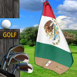 Serviette De Golf Drapeau mexicain & Mexique monogrammed Golf /sport<br><div class="desc">Serviette de sport/golf : drapeau mexicain et mexicain avec un nom "personnalisé" monogrammé en bas - amour mon pays,  voyage,  vacances,  patriotes / fans de sport</div>