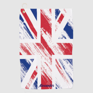 Serviette De Golf Drapeau personnalisé vintage grunge du Royaume-Uni