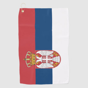 Serviette De Golf Drapeau Serbie