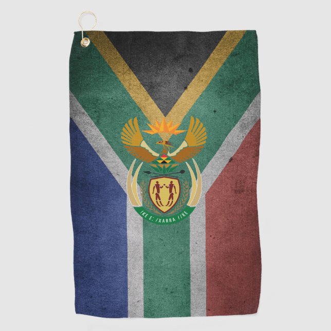 Serviette De Golf Drapeau sud-africain (Devant)
