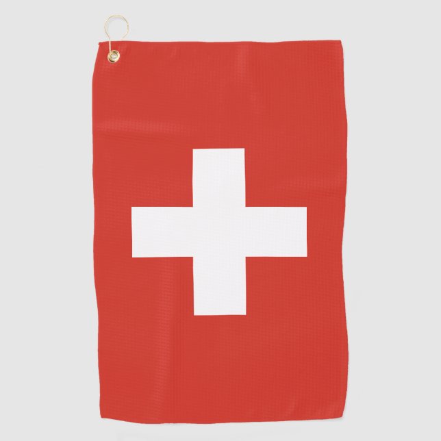 Serviette De Golf Drapeau suisse (Devant)