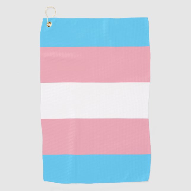 Serviette De Golf Drapeau transgenre & Fierté Aimer communauté de go (Devant)