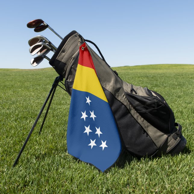 Serviette De Golf Drapeau urbain de Durham (Caroline du Nord) (Vert)