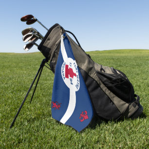Serviette De Golf Drapeau urbain de Fort Wayne (Indiana)