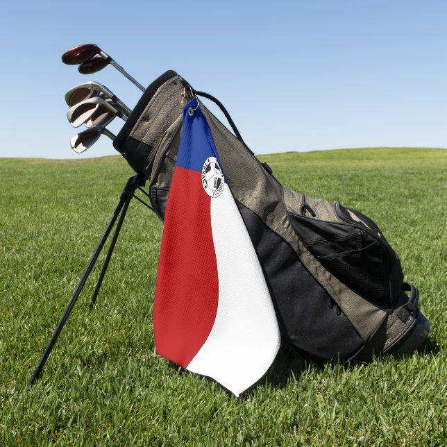 Serviette De Golf Drapeau urbain de Lubbock (Texas) (Vert)