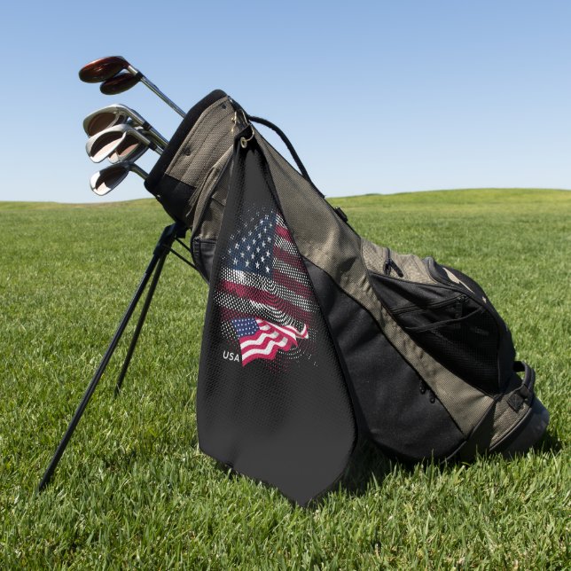 Serviette De Golf Drapeau USA (Vert)