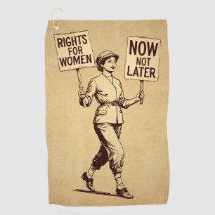 Serviette De Golf Droits des femmes, Suffragette féministe Vintage