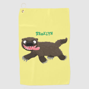 Serviette De Golf Drôle animal avide de carcajou