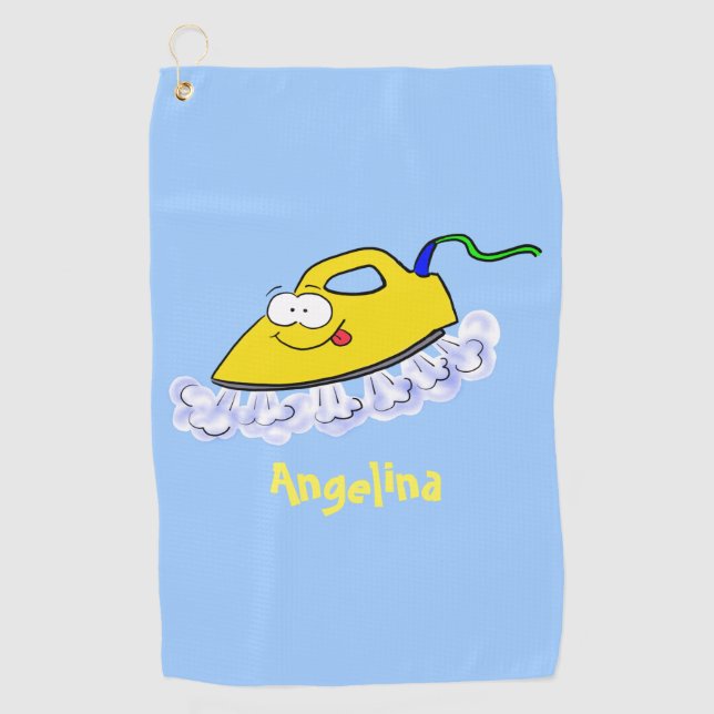 Serviette De Golf Drôle dessin animé linge de fer (Devant)