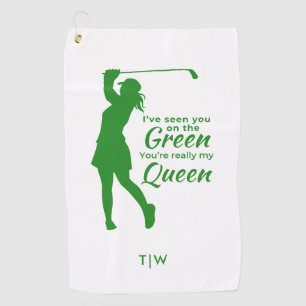 Serviette De Golf Drôle Devis de Golf Female Tu es ma reine