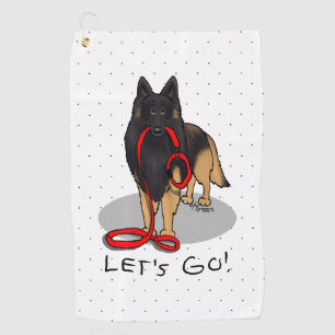 Serviette De Golf Drôle Let's Go! Promener un Tervuren belge (origin