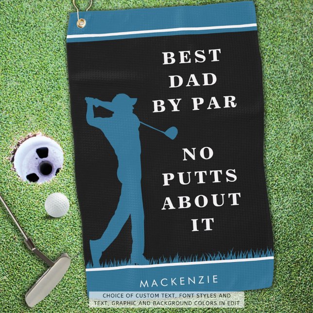 Serviette De Golf Drôle Meilleur Papa Par Par - Pas De Puttes À Ce S (Créateur téléchargé)