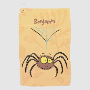 Serviette De Golf Drôle mignon dessin animé d'araignée moelleuse