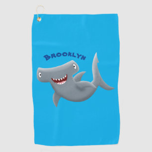 Serviette De Golf Drôle mignon requin marteau dessin animé