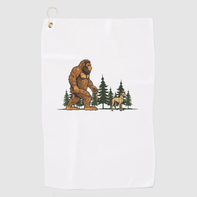 Serviette De Golf Drôle Whippet Bigfoot Chien Marcher Chien Maman Pa (Devant)